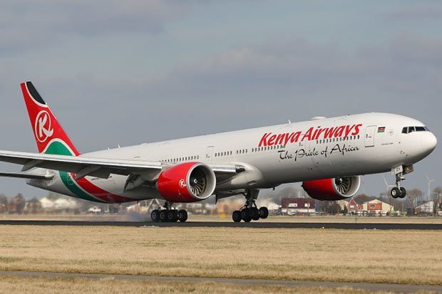 Man falls from Kenya Airways plane