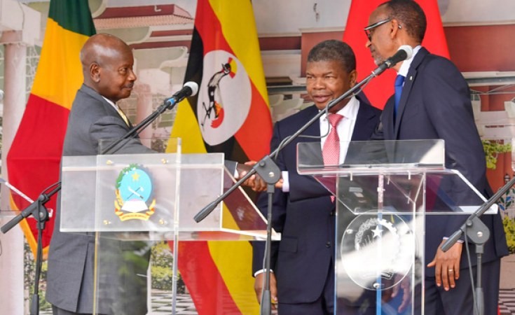 President Lourenço, President Tshisekedi of the Democratic Republic of Congo and President Museven