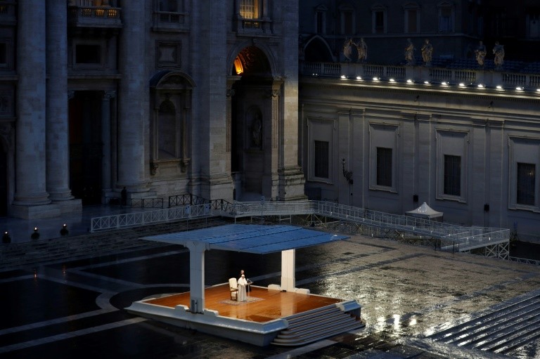 Pope Faces Coronavirus Tempest Alone In St Peter's Square