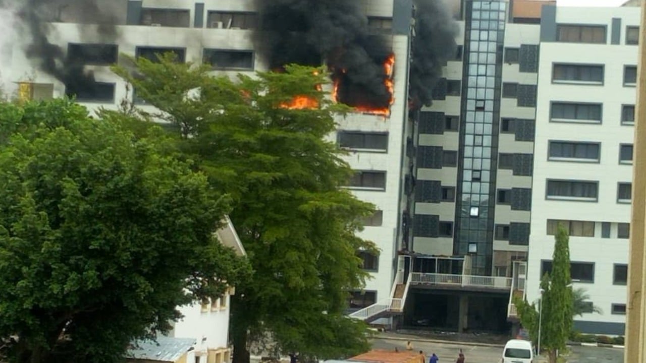 Breaking - Nigeria Accountant-General’s Offices On Fire