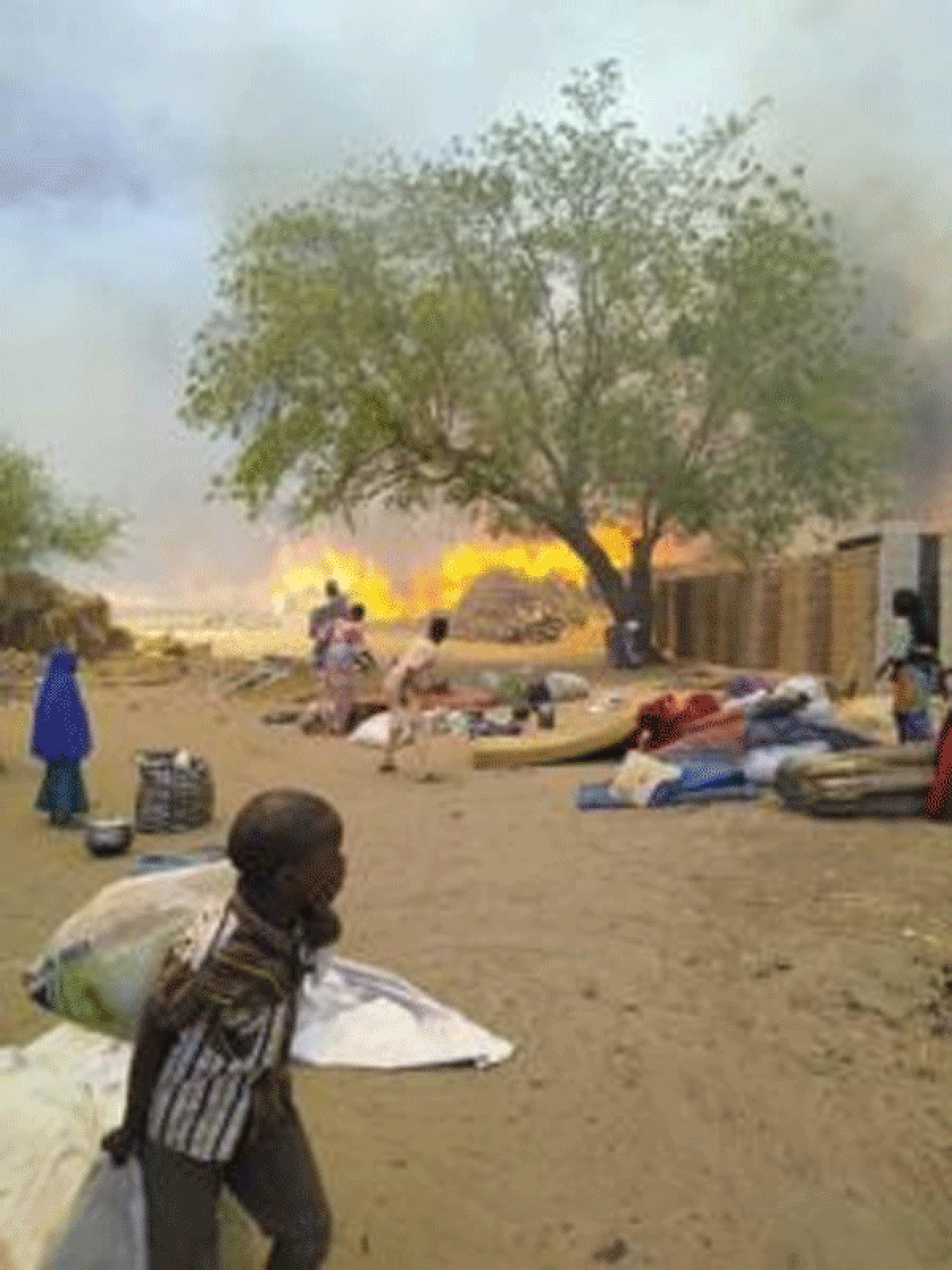 NEMA Reacts As Fire Destroys Borno IDP Camp, Kills One