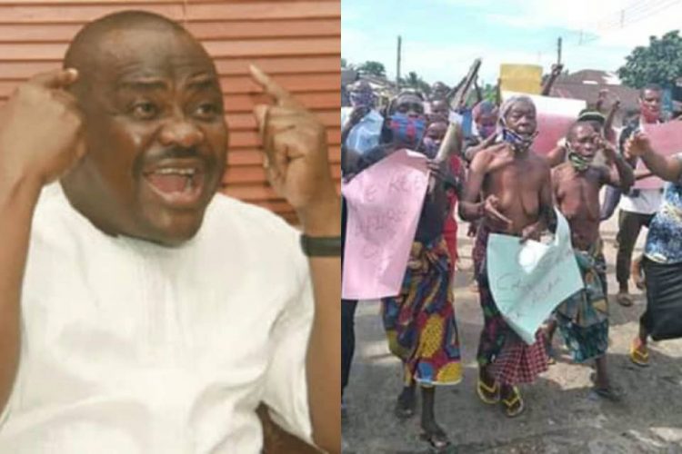Wike In Trouble As Naked Women Protest Isolation Of Hotel manager