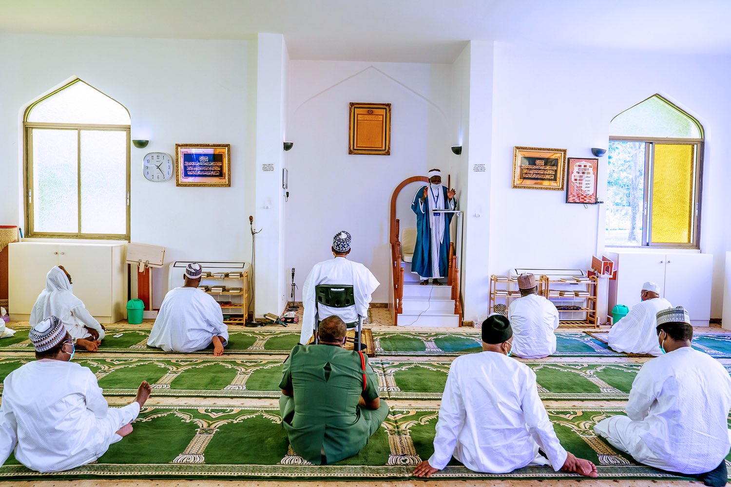 Buhari, Muslim Observe Juma’at Prayer As FCT Reopens Mosques