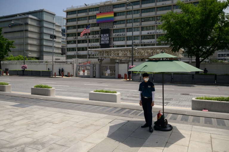 US embassy in Seoul removes Black Lives Matter banner