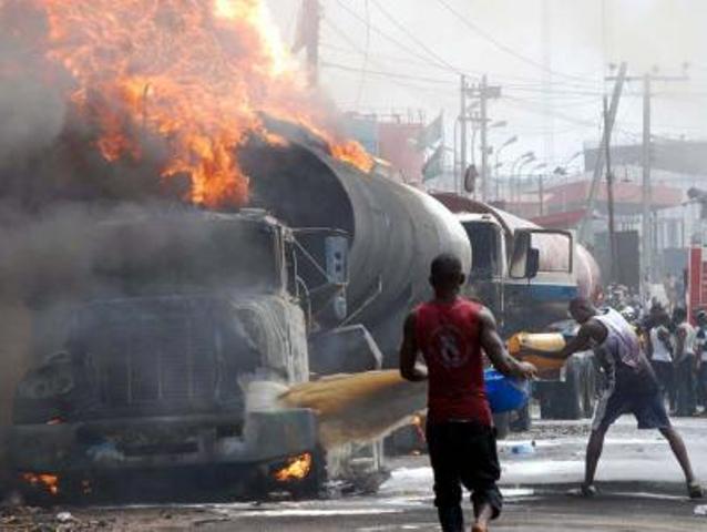 Breaking - 20 burn to death as tanker explodes in Delta