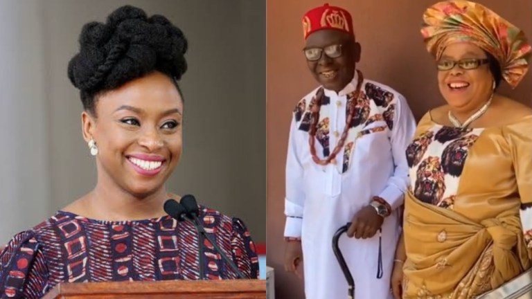 My heart is broken” – Chimamanda mourns late father