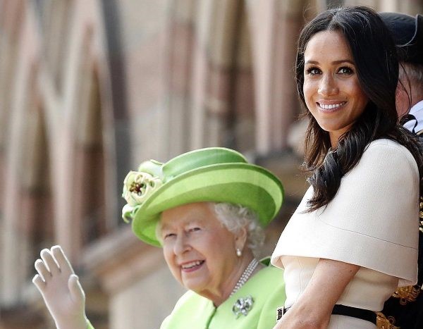 Queen Elizabeth leads royal birthday cheers for Meghan Markle