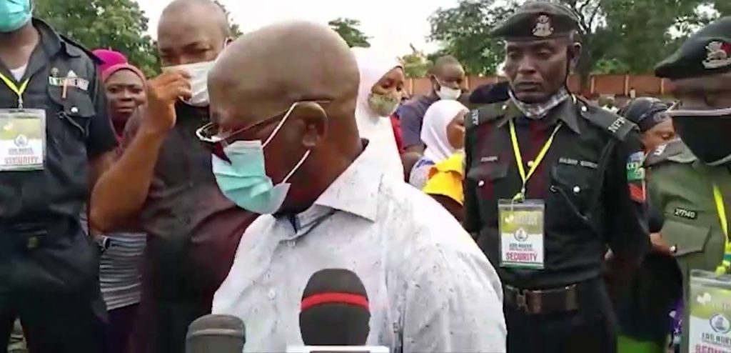 Edo Election - Card Readers Not Working, Oshiomhole Laments