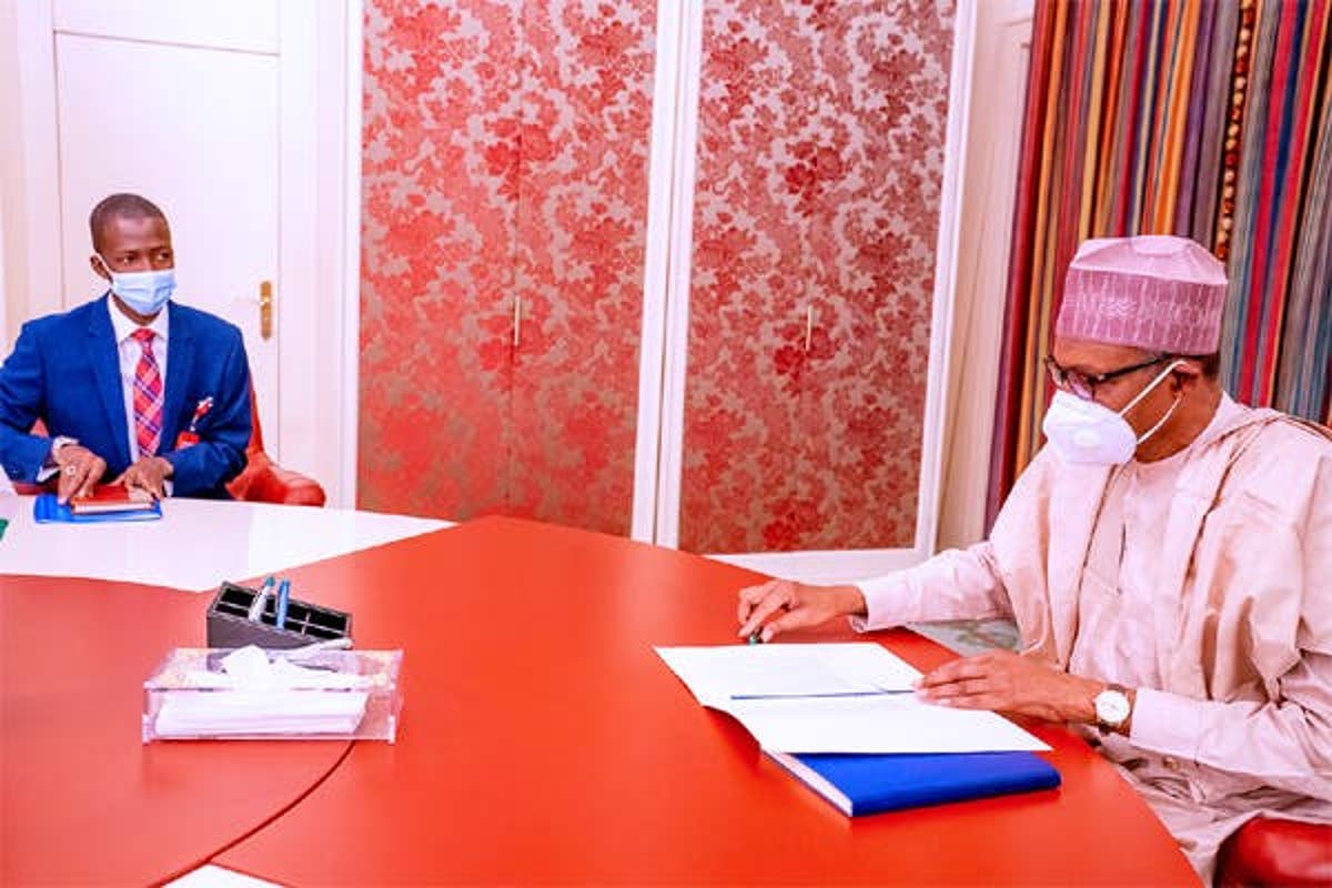 Buhari, EFCC Chairman, Bawa In Closed-Door Meeting