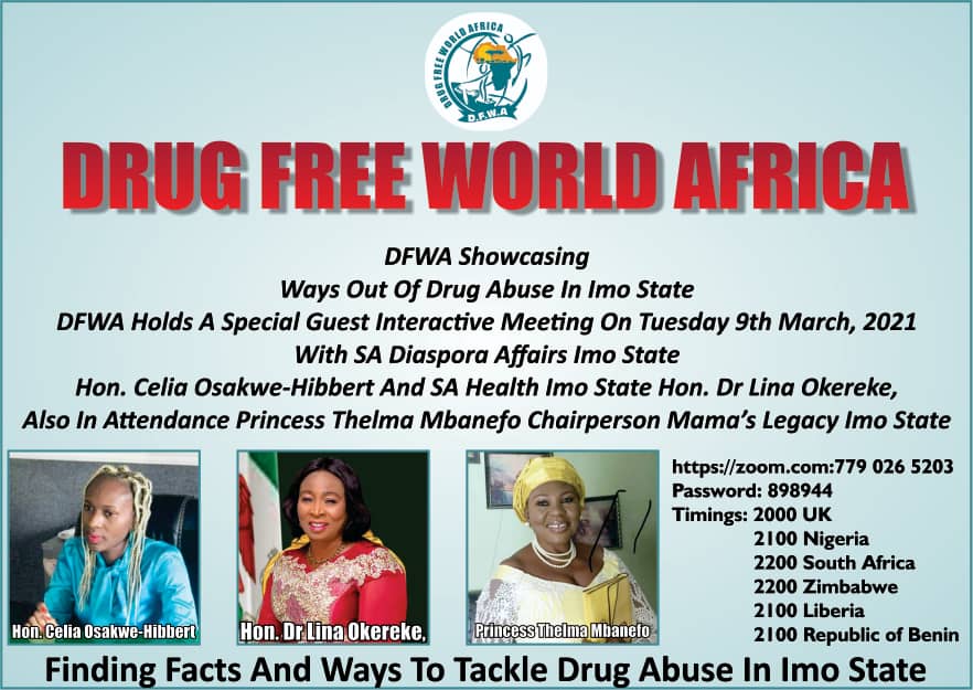 SA Diaspora Rubs Minds With Drug Free Org. And Dr. Lina