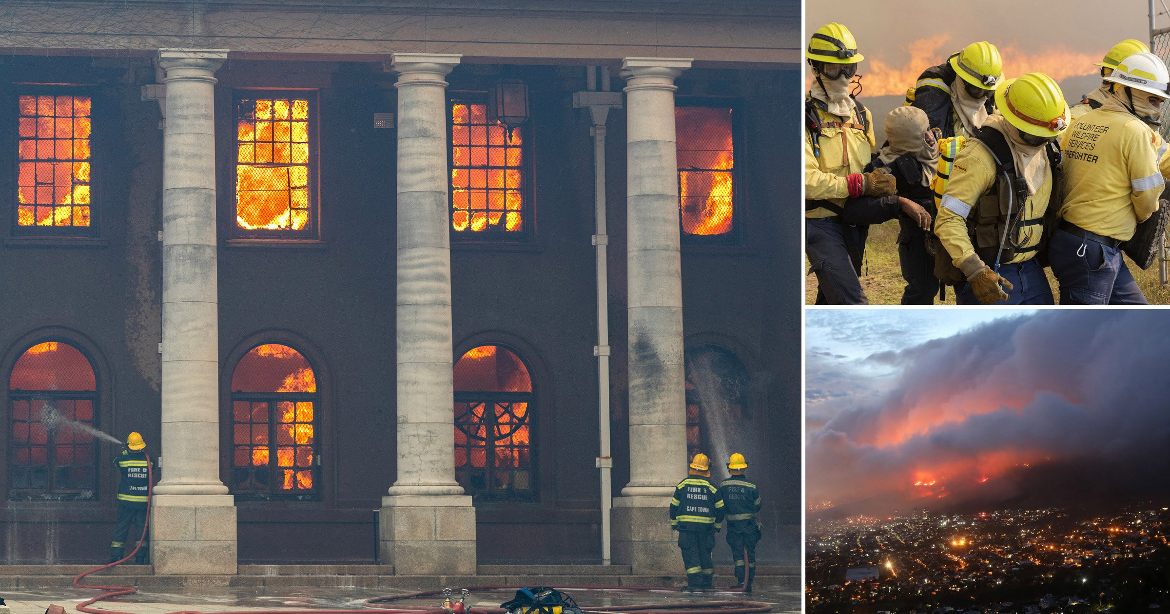 Fire Razes Library In Cape Town, Spreads To City