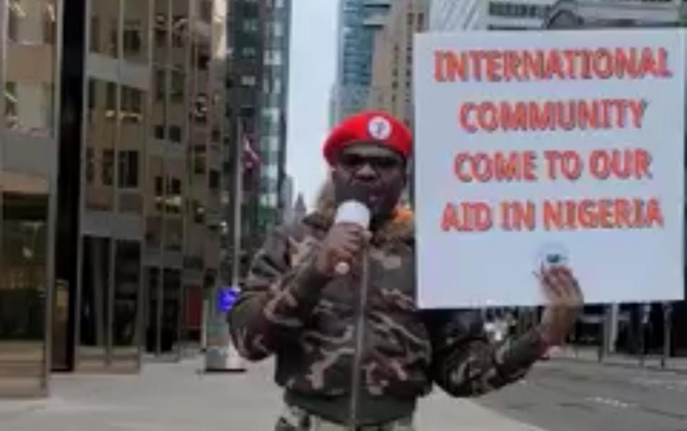 Concerned Nigerian Leads Protest To UN Office In Canada