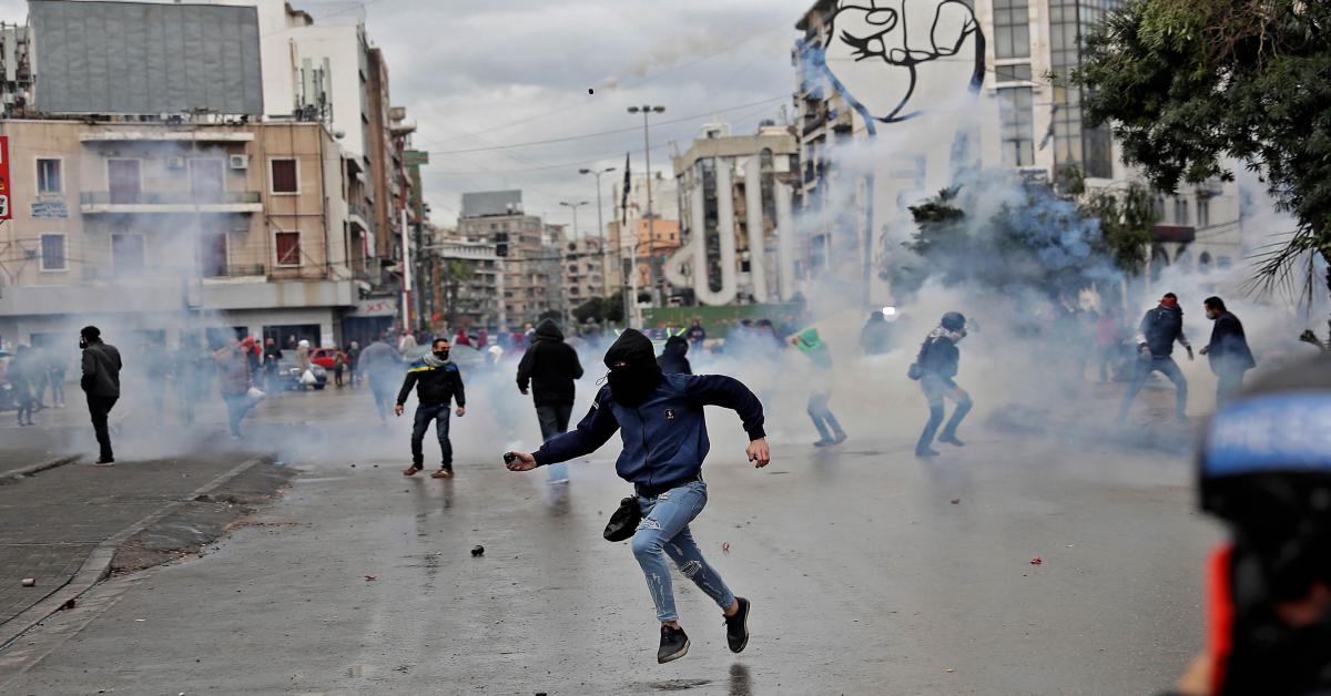 Tension As Protesters Clash With Security Forces In Lebanon