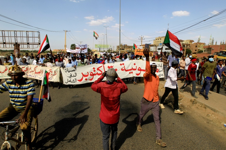 Sudan Security Forces Fire Teargas At Anti-Coup Protesters