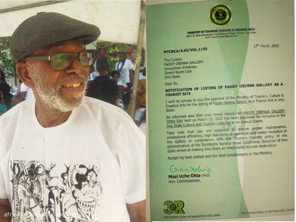 Paddy Obinna Gallery Gets Listed As Tourist Site In Imo