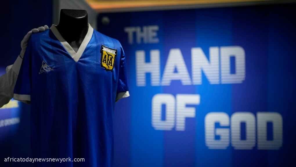 Maradona’s ‘Hand Of God’ World Cup Jersey Auctioned For $9.3m