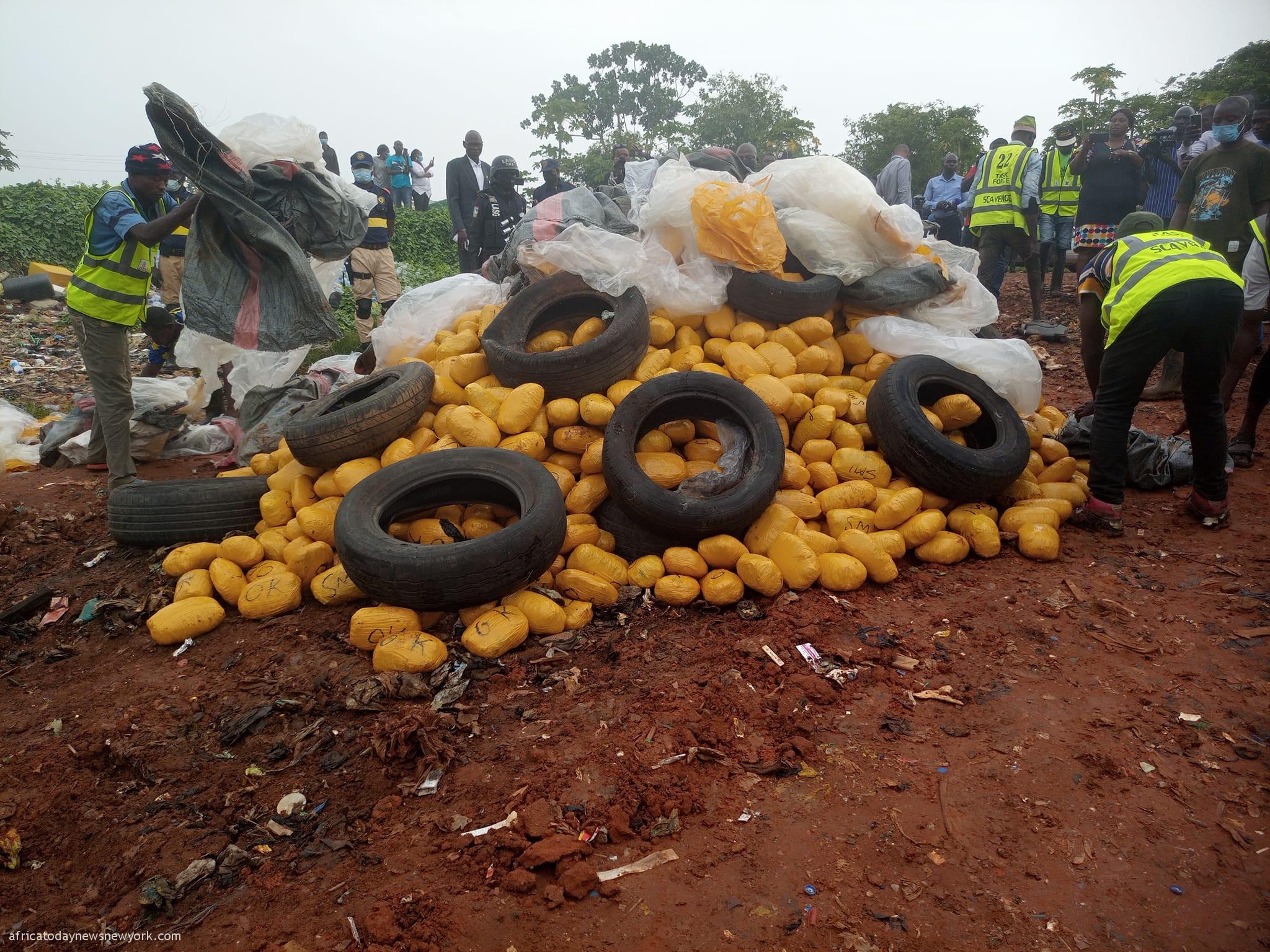 Police Smashes ₦10 million Worth Of Drugs In Lagos
