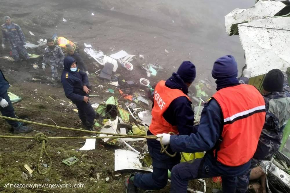 Rescuers Pull Bodies Out From Wreckage Of Nepal Plane