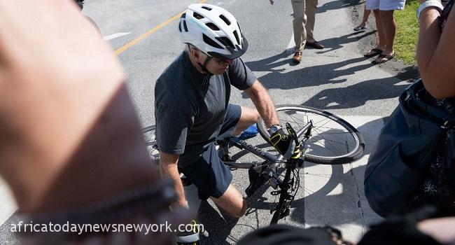 Biden Dismisses Injury Rumours As He Falls From Bike