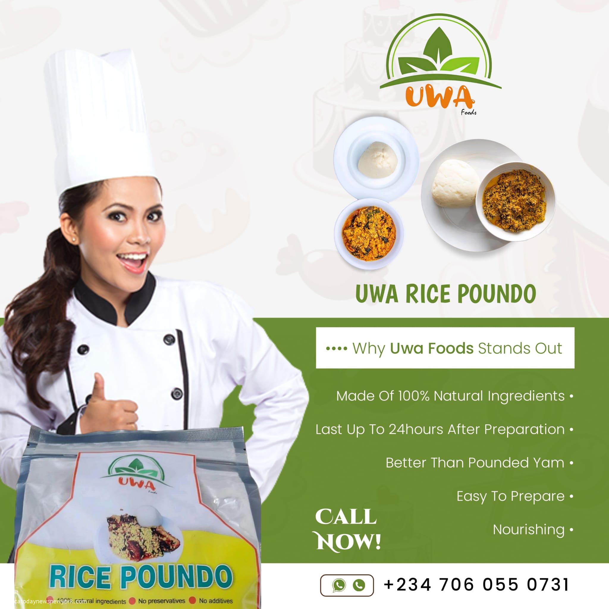 Uwa Rice Poundo The Perfect Natural 'Swallow' For Everyone
