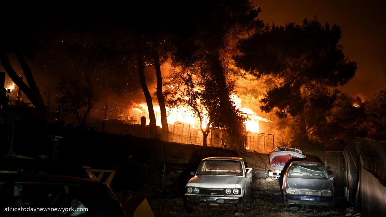Devastated Greece Battles Fierce Wildfires Amid Heatwave
