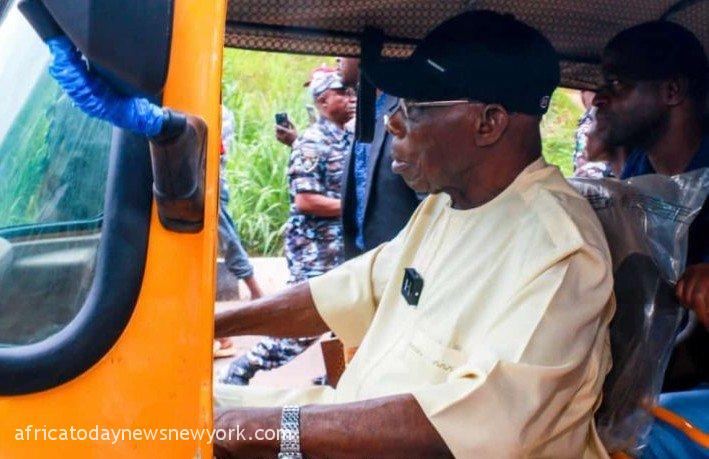 Youth Development: Fromer President Obasanjo Turns Keke Rider