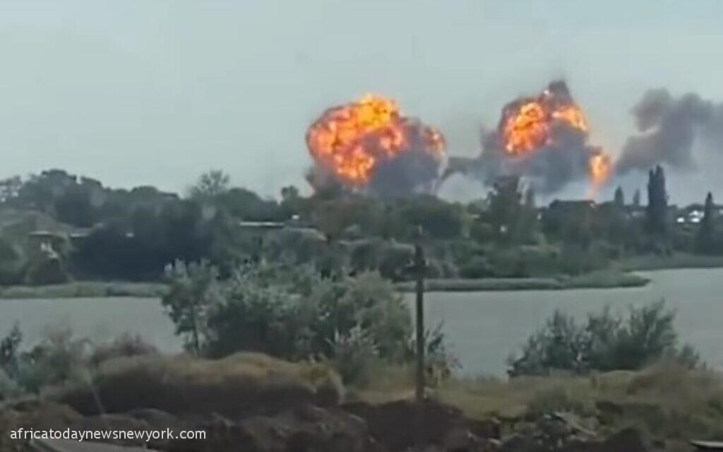 Tension As Explosion Rocks Russian Air Base In Crimea