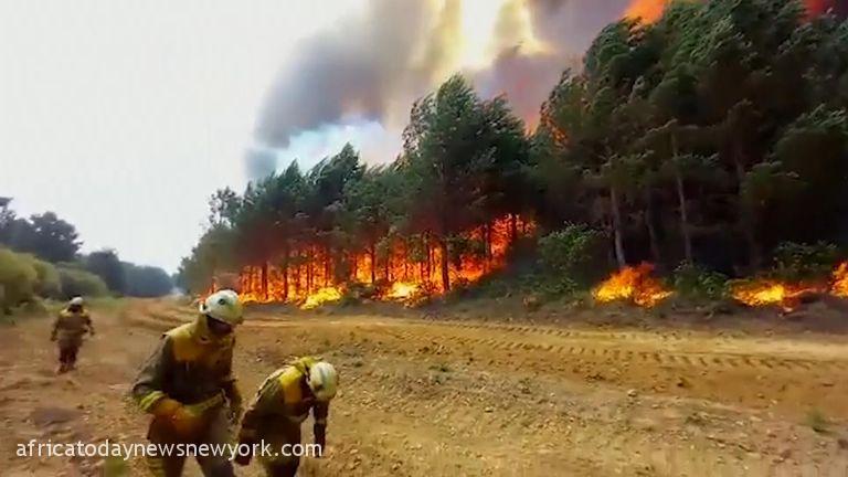 Spain Struggles With Wildfires In Northwest Region