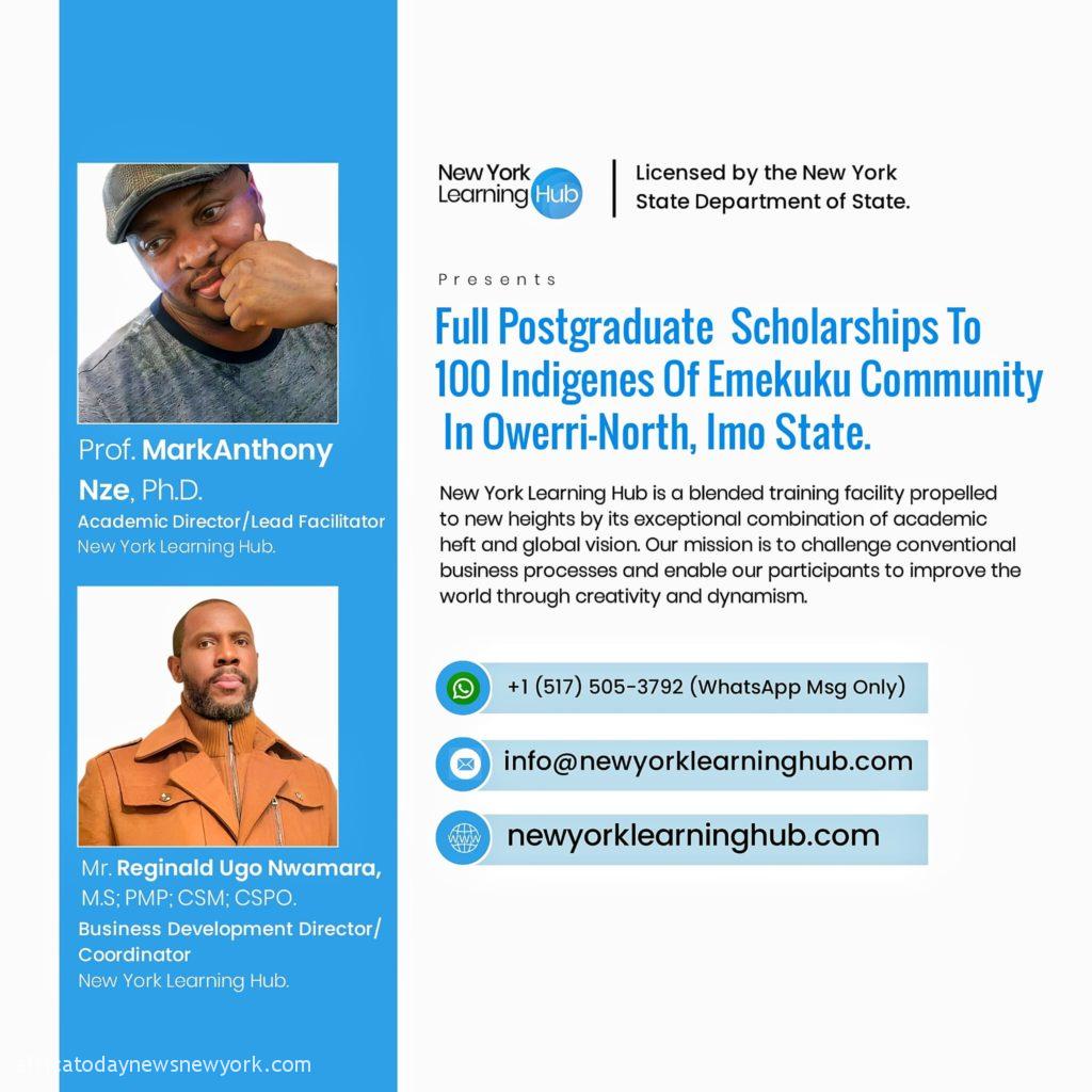 New York Learning Hub Free Scholarship for Emekuku Youth