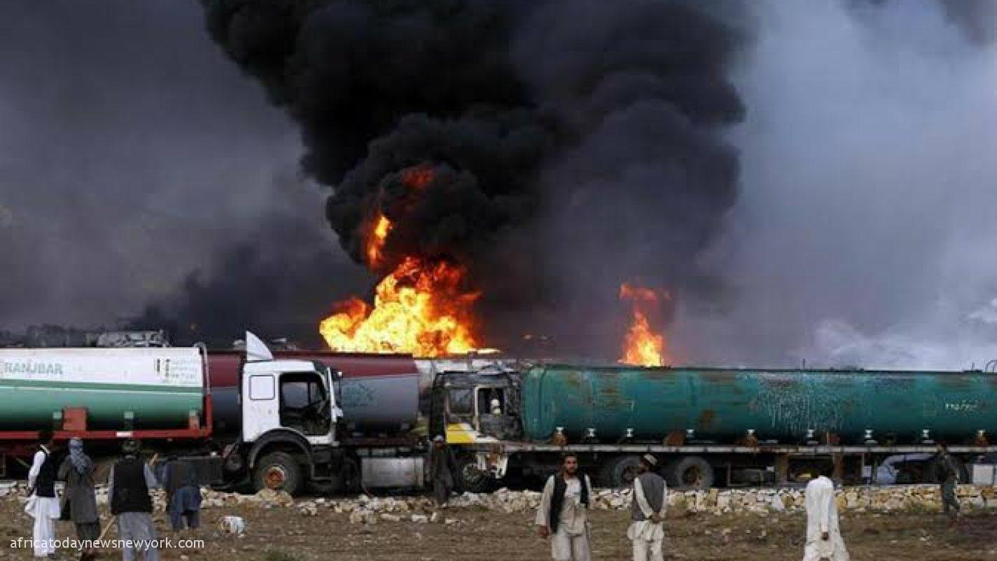 12 Killed As Oil Tanker Catches Fire In Afghanistan