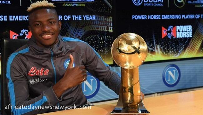 Osimhen Wins Globe Soccer Award Trophy