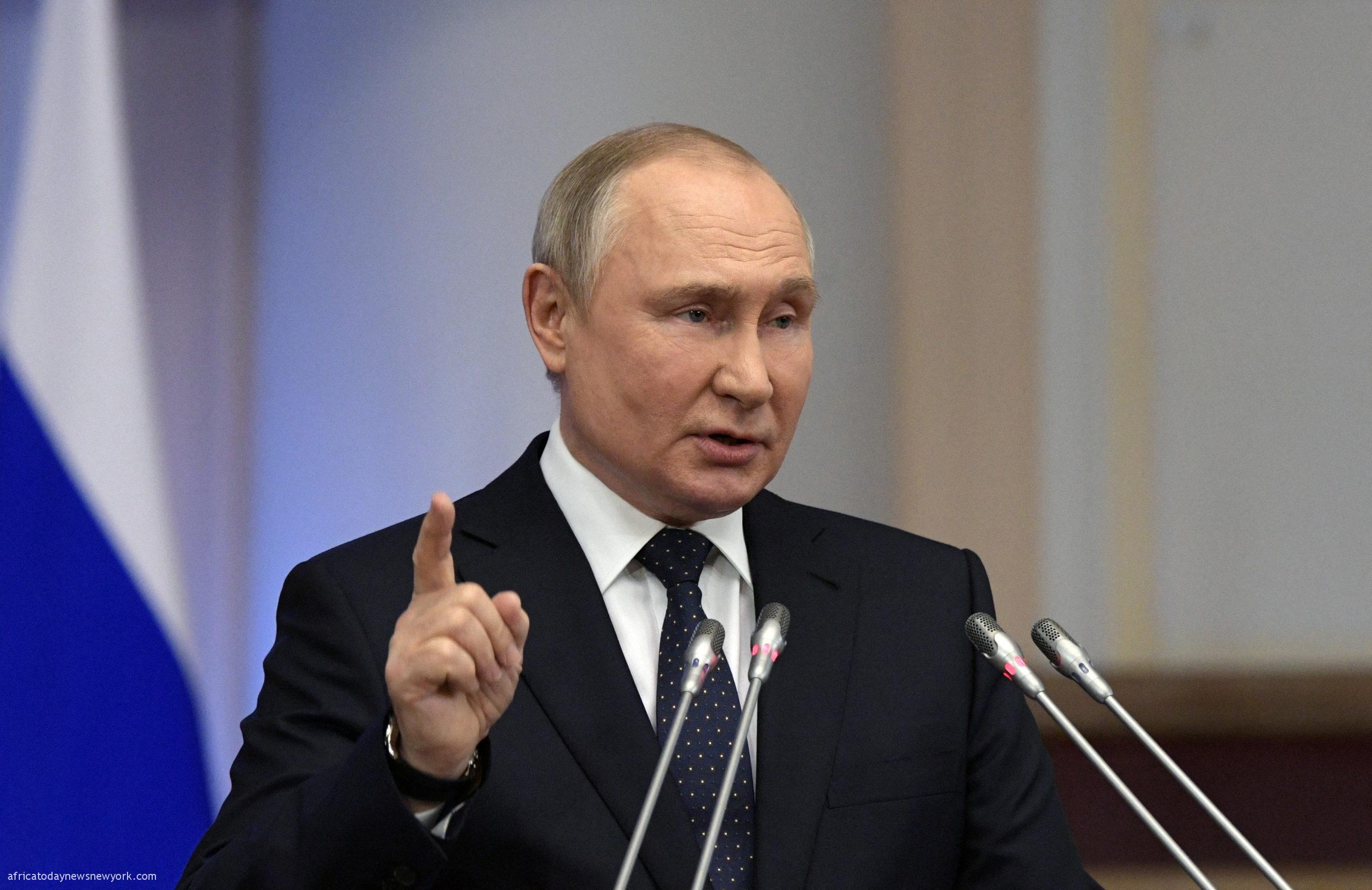 Putin Raises Alarm Over Western Arms Deliveries To Ukraine
