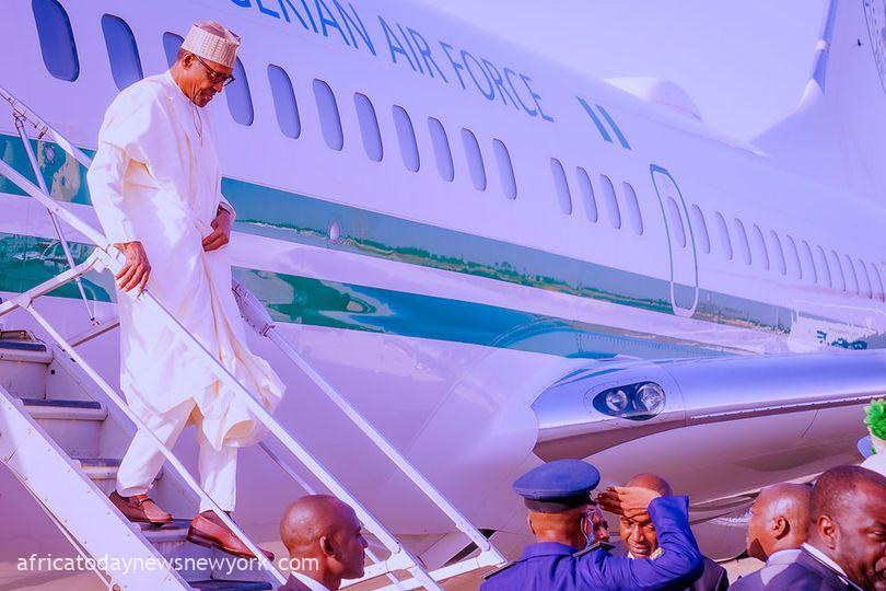 Election Buhari Arrives Daura To Cast His Votes On Saturday