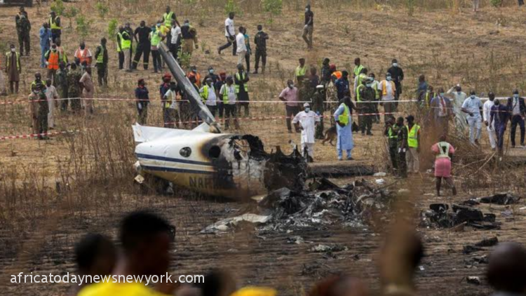 Pandemonium As Air Force Jet Crash-Lands At Lagos Airport