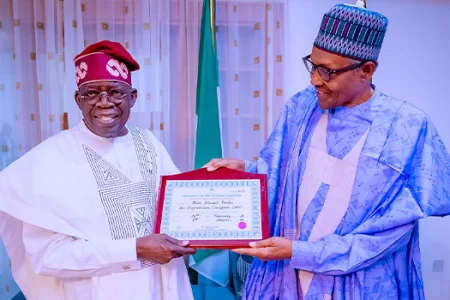 I Never Said I Won’t Hand Over To Tinubu —Buhari