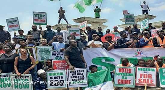 Protesting Voters Ask UK, US To Sanction INEC Chair, RECs