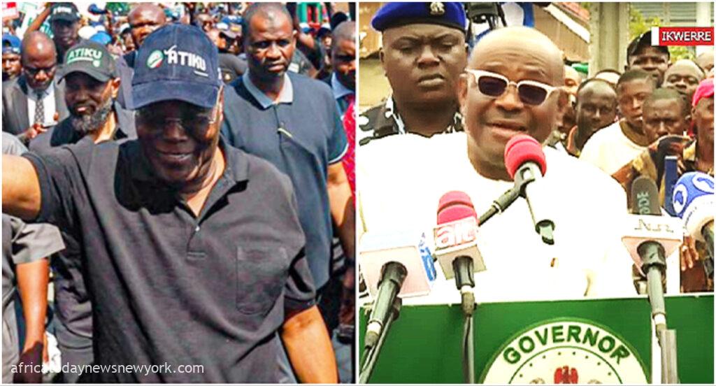 'They Are Wearing Black, I’m Wearing White', Wike Mocks Atiku