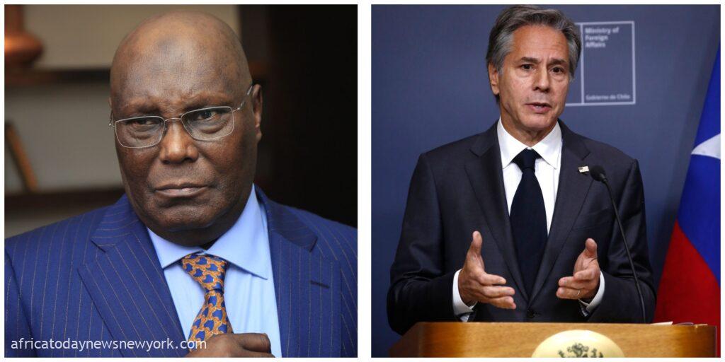 Atiku Fumes As Blinken Calls Tinubu To Discuss Stronger Ties