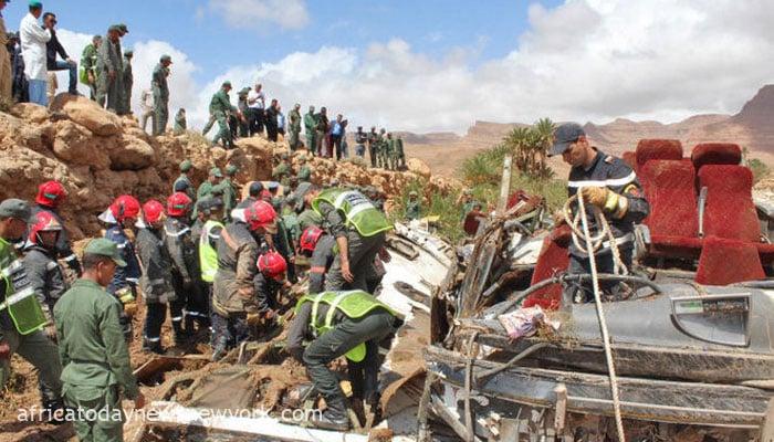 24 Confirmed Dead As Minibus Plunges Down Morocco Ravine