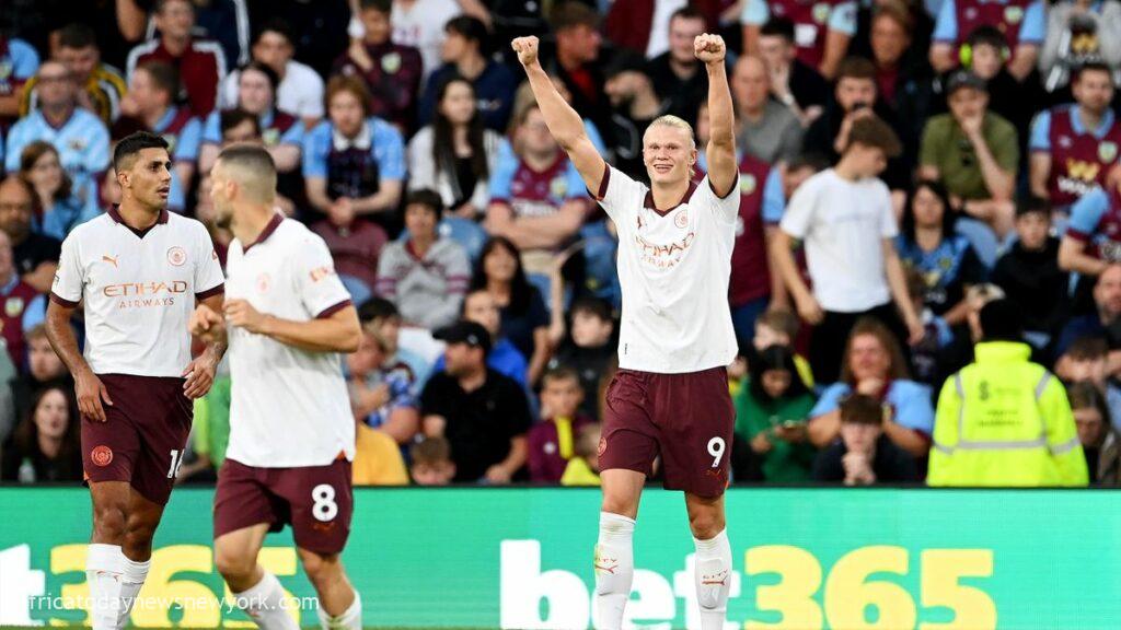 Haaland Grabs Brace As Man City Flog Burnley In Season Opener