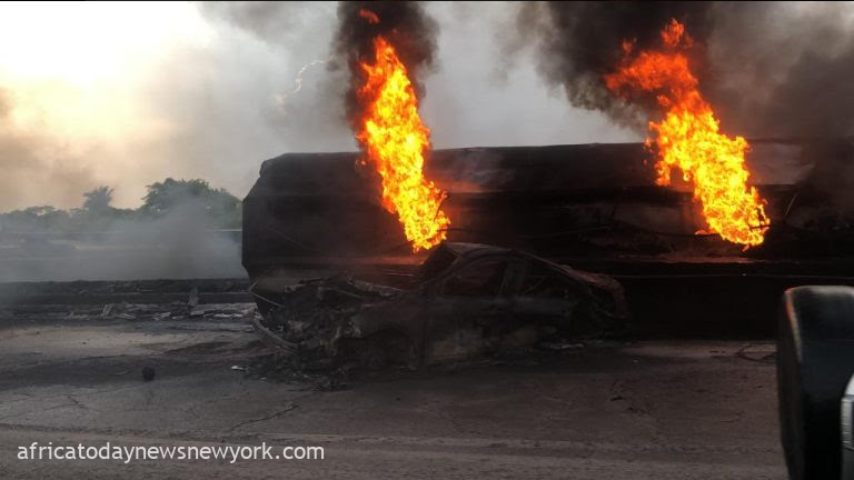 Multiple Casualties Feared As Petrol Tanker Explodes In Lagos