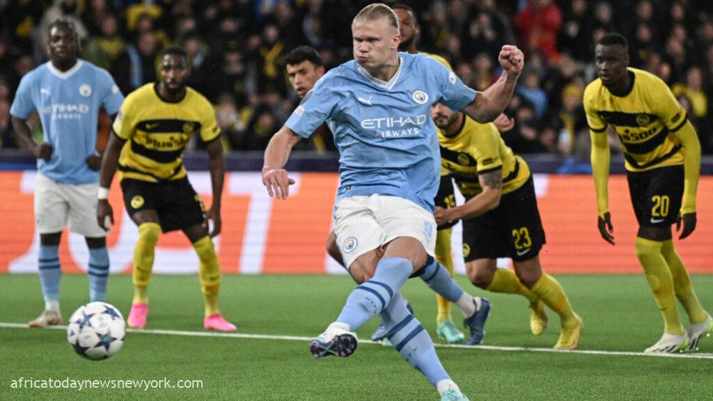 UCL Haaland Grabs Brace As Man City Extends Perfect Start