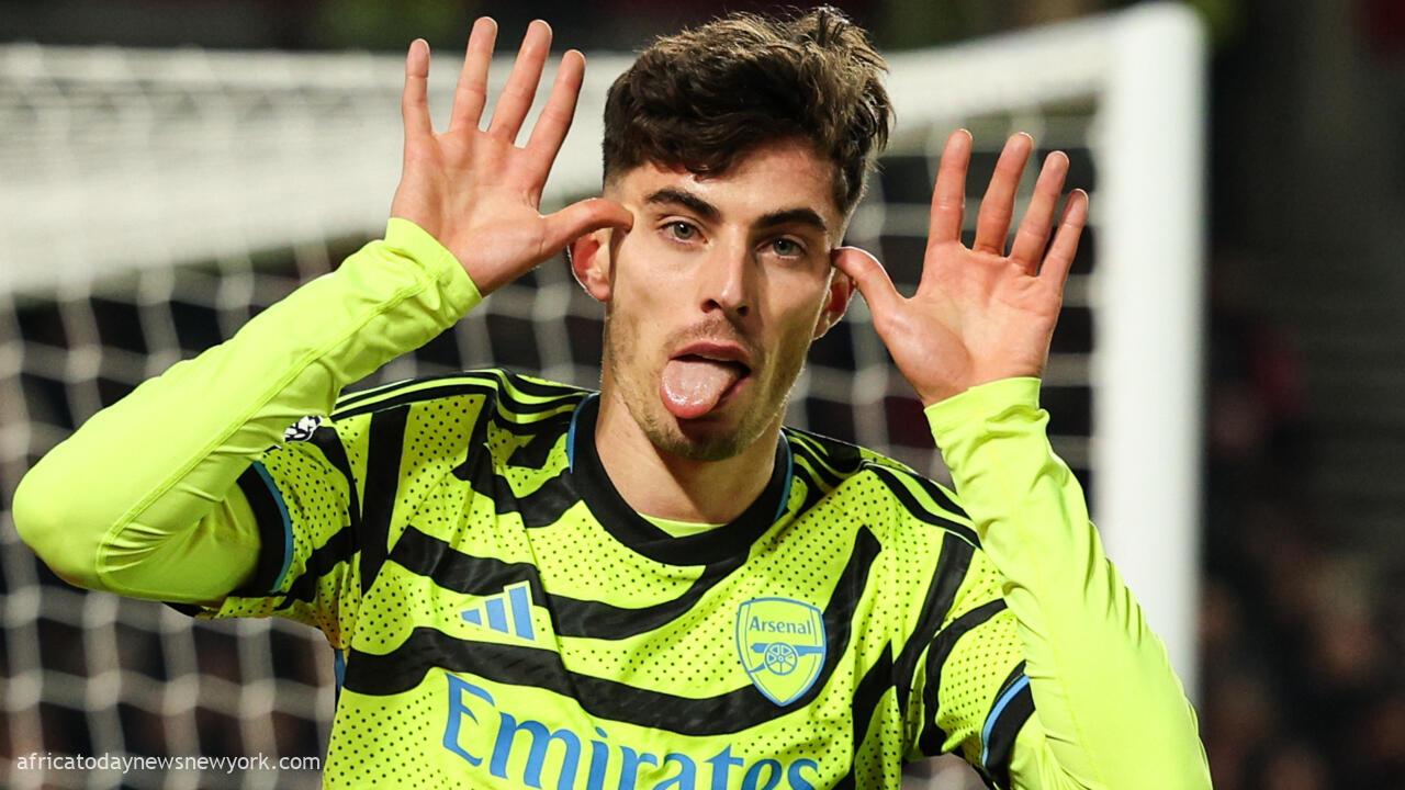 EPL Havertz Ends Goal Drought, Sends Arsenal To The Top
