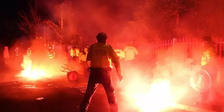Police Officer Set Ablaze In Aston Villa Clash With Legia Fans