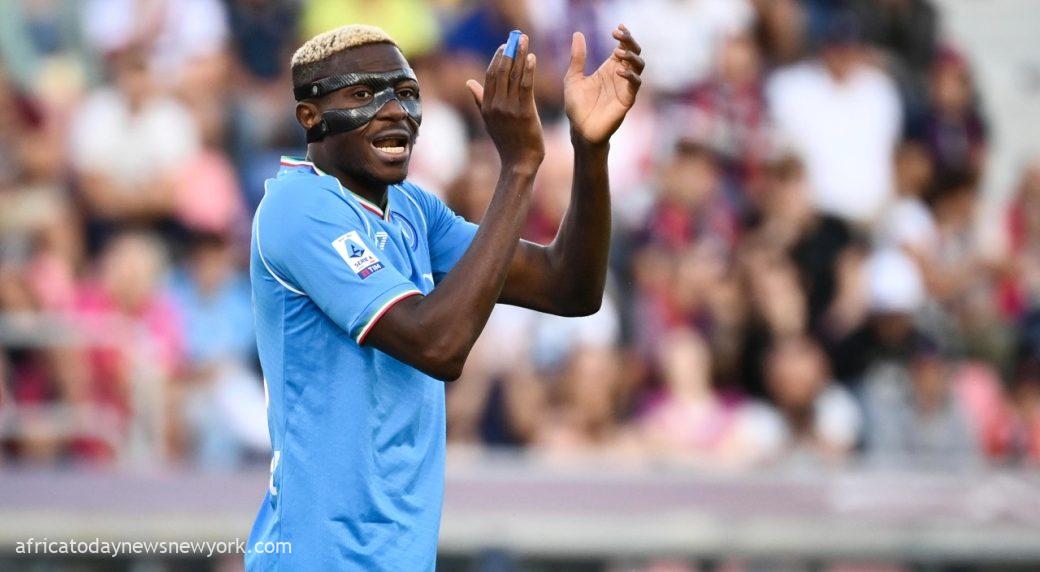 UCL Osimhen Nets Winning Goal As Napoli Reach Round Of 16