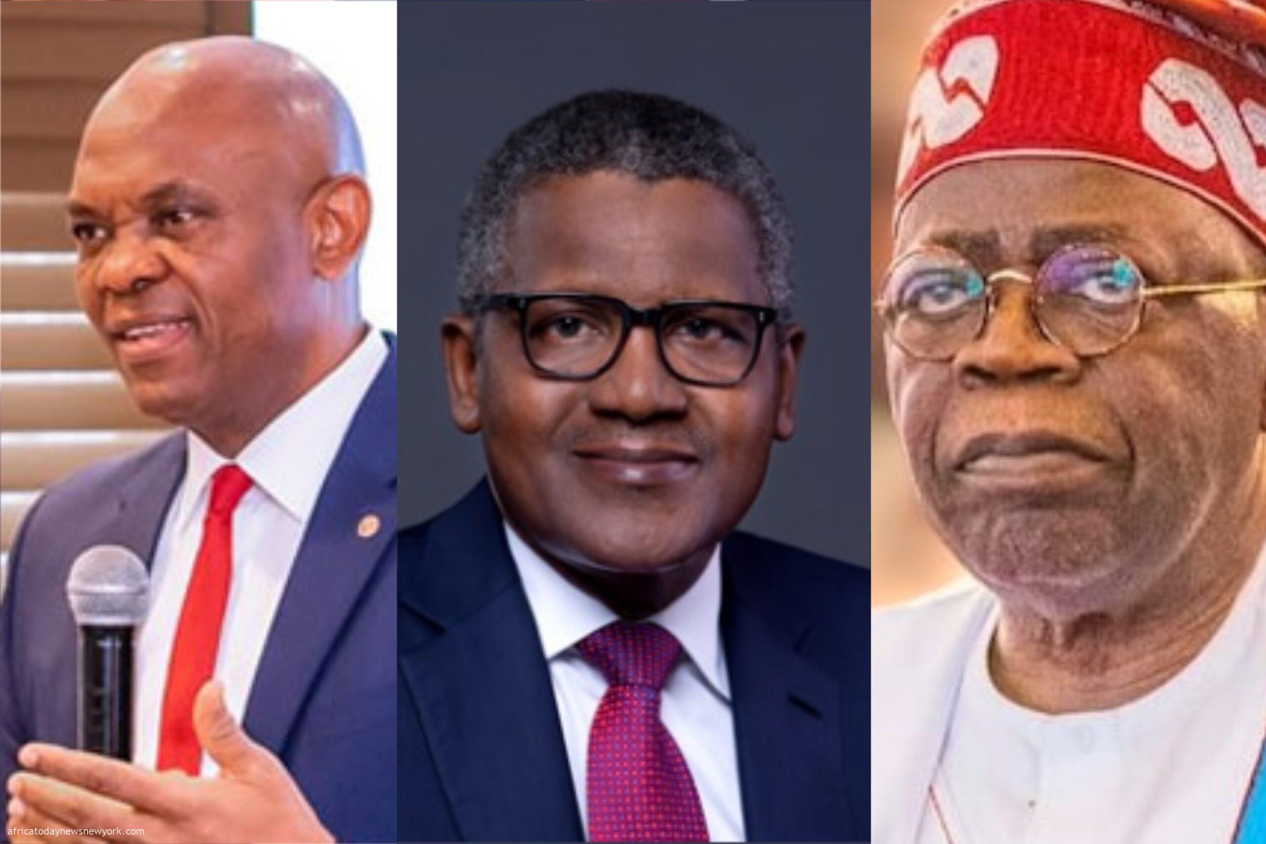 Tinubu Appoints Elumelu, Dangote, Others To Economic Panel