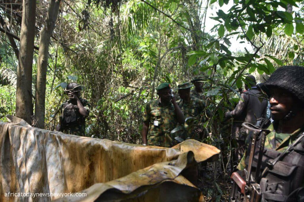 Nigerian Army Busts 40 Illegal Oil Wells In Rivers