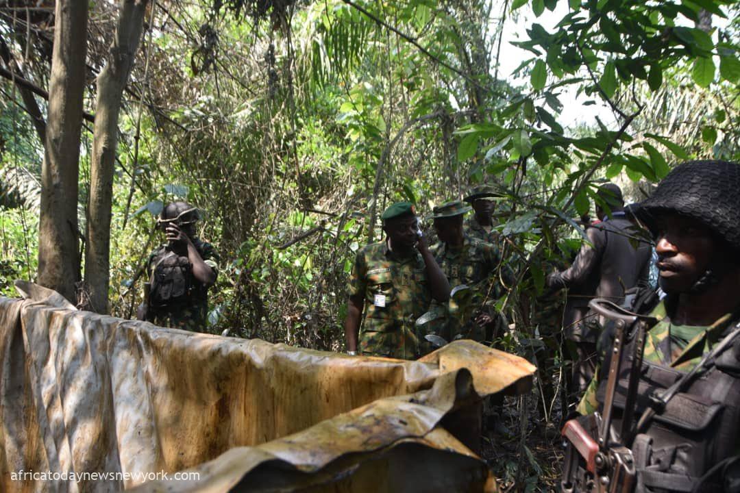 Nigerian Army Busts 40 Illegal Oil Wells In Rivers