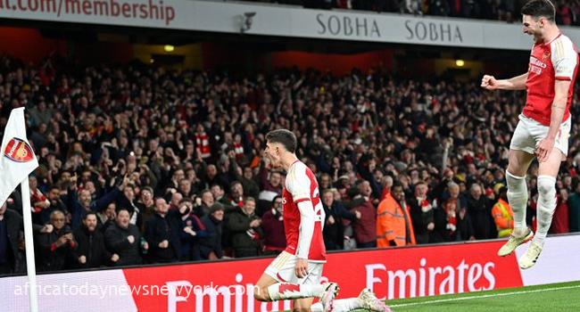 Arsenal Silence Stubborn Brentford, Go Top Of EPL Table