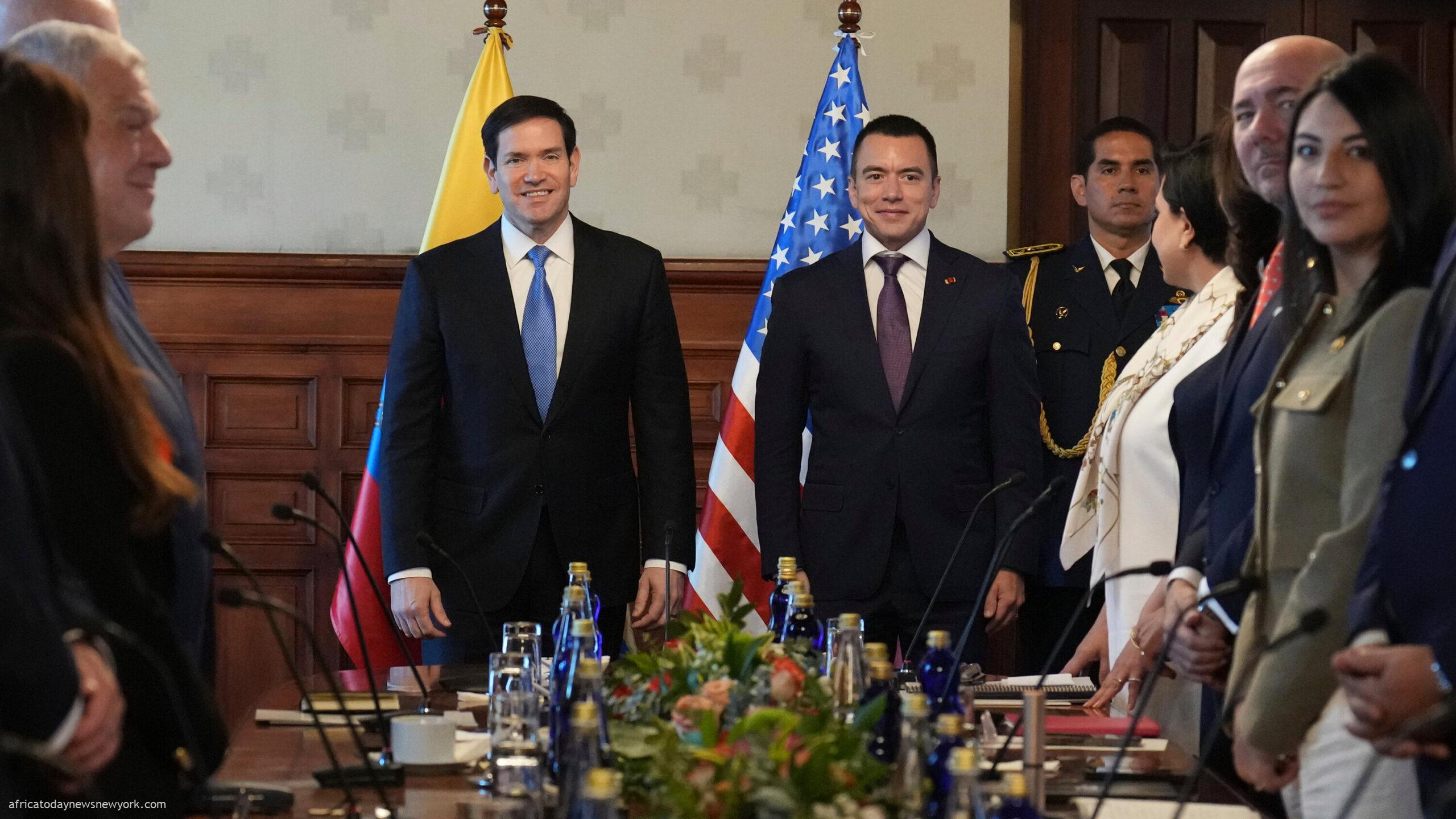 Rubio Threatens Strikes, Labels Ecuador Gangs Terrorists